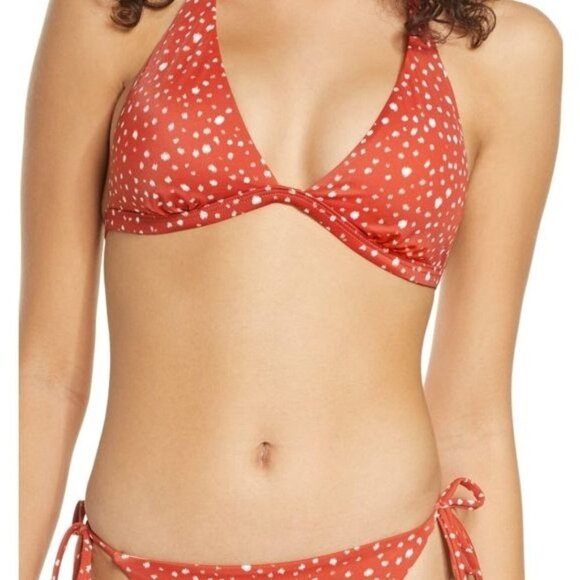 Chelsea28 Red‎ Elevated Triangle Bikini Top - Picture 1 of 8